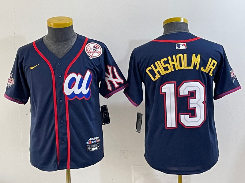 Youth 2025 New York Yankees #13  Chisholm Jr Nike MLB All Star Jersey style 725003